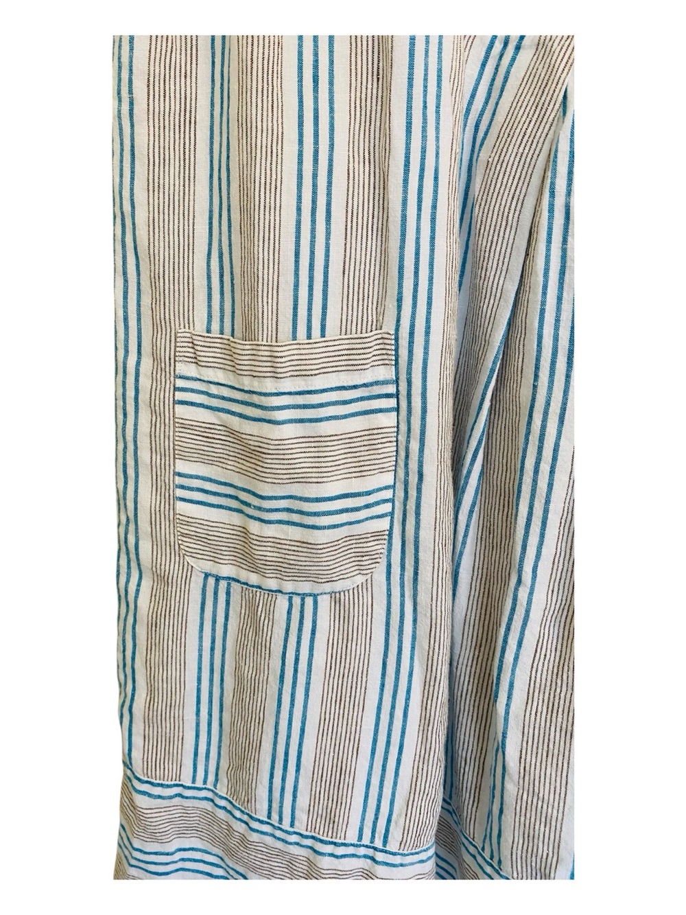 J. Jill Love Linen Shift Dress Large Striped Sleeveless Pockets A-Line Summer - Picture 5 of 9